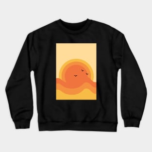 Abstract Sunset Crewneck Sweatshirt